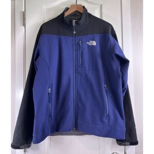 The North Face Men's Apex Soft Shell Jacket Blue Black Size L